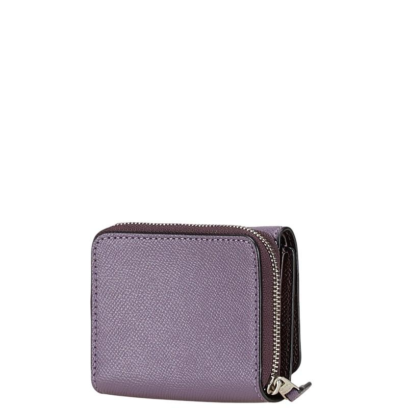 COACH（コーチ） 三つ折り財布 F37968 パープル PVC レザー レディース