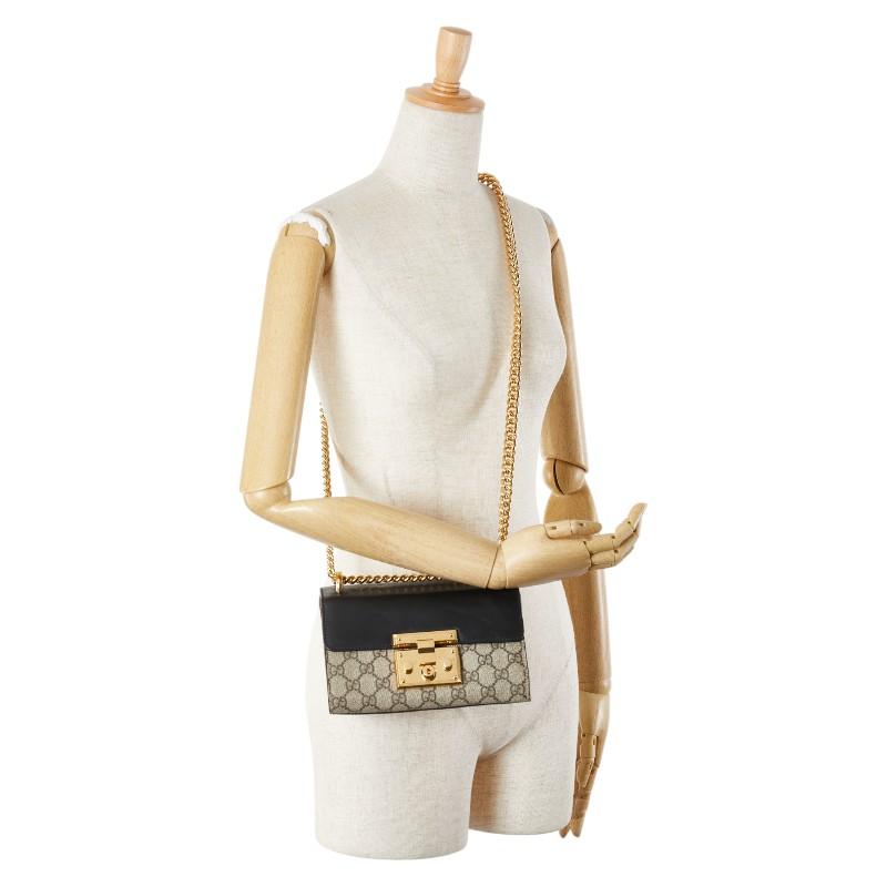 GUCCI グッチ GGスプリーム パドロック チェーン ショルダー