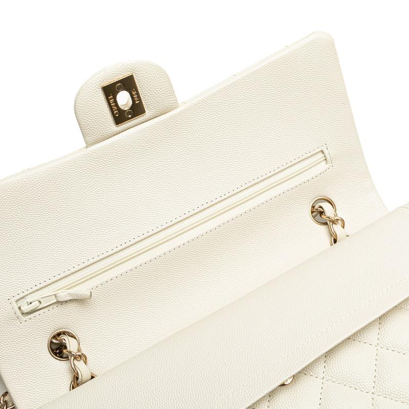 極美品 CHANEL シャネル マトラッセ25 Wフラップ Wチェーンショルダーバッグ 10番台 キャビアスキン ゴールド金具 中古 4a001339 CHANEL（シャネル） マトラッセ25 ココマーク ダブルフラップ チェーン