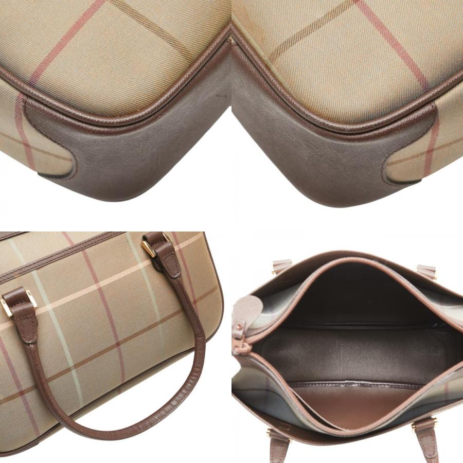BURBERRY バーバリー チェック ハンドバッグ ブラウン マルチ BURBERRY バーバリー チェック ハンドバッグ ブラウン マルチ
