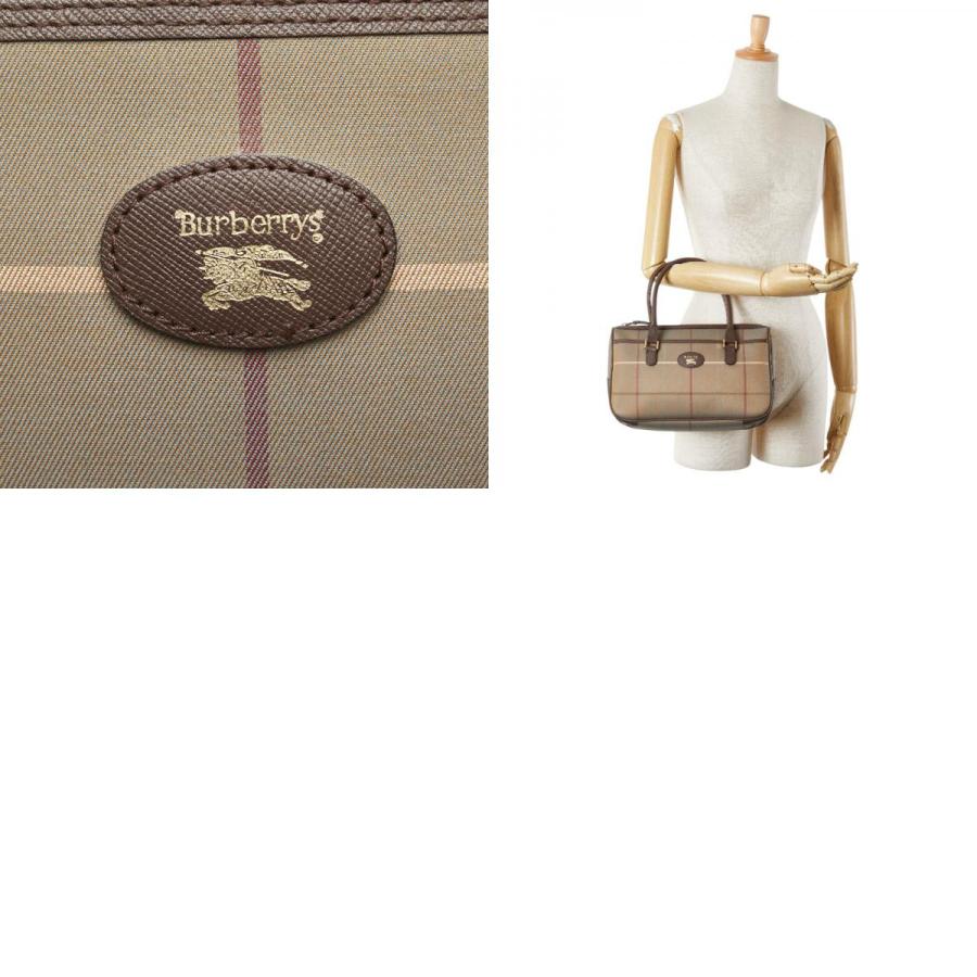 BURBERRY バーバリー チェック ハンドバッグ ブラウン マルチ BURBERRY バーバリー チェック ハンドバッグ ブラウン マルチ