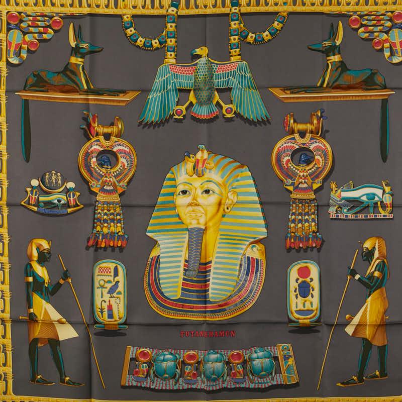 HERMES エルメス カレ90 TUTANKHAMUN ツタンカーメン スカーフ HERMES エルメス カレ90 TUTANKHAMUN ツタンカーメン スカーフ
