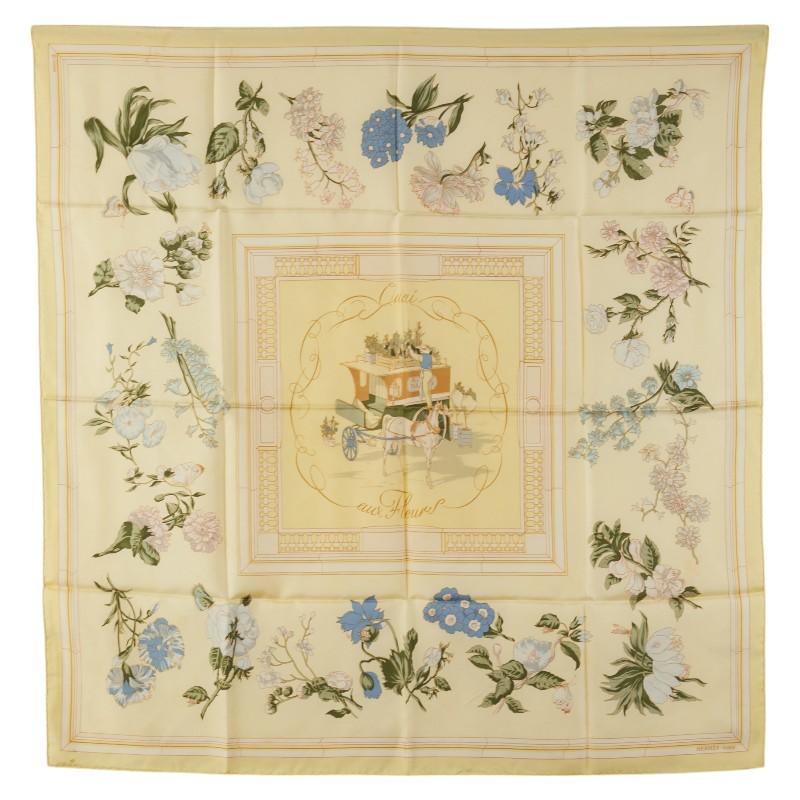 【HERMES】お花のデザイン 綺麗 カレ90☆Bouquet Final スカーフ 67bf9601be8d6.webp
