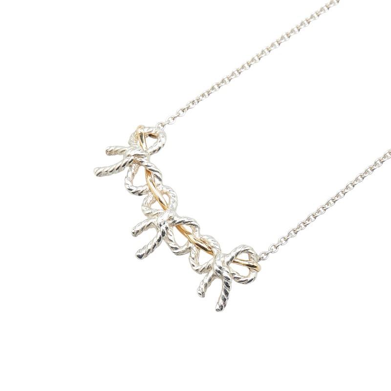 TIFFANY&Co.（ティファニー） トリプルリボン ネックレス シルバー