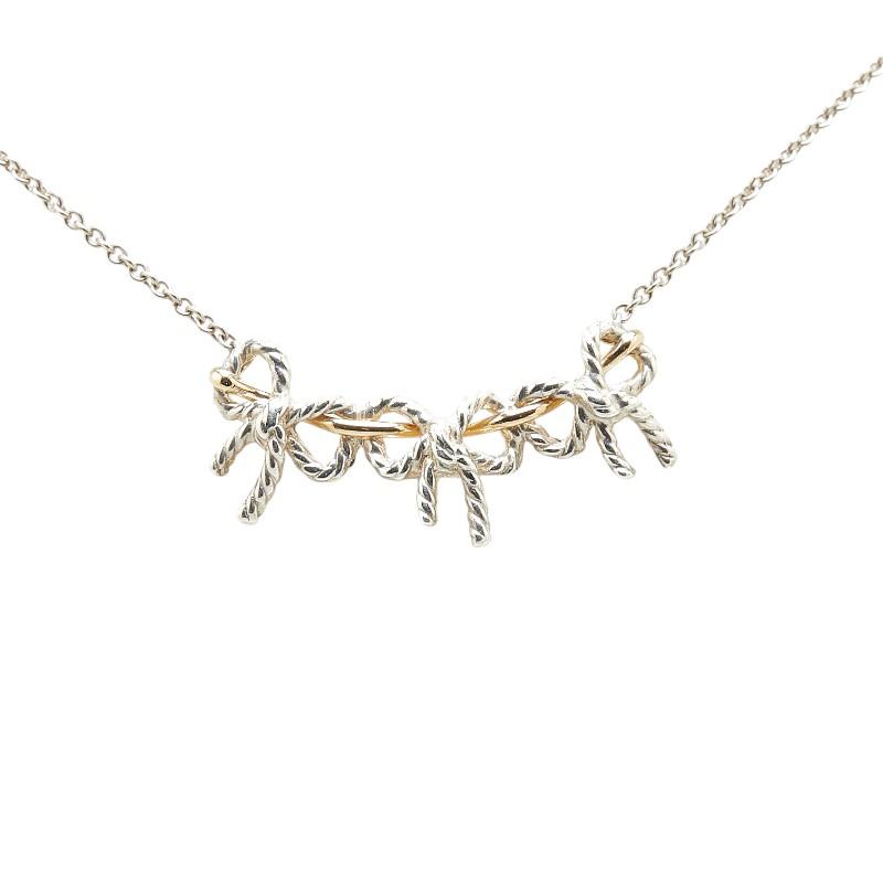 TIFFANY&Co.（ティファニー） トリプルリボン ネックレス シルバー