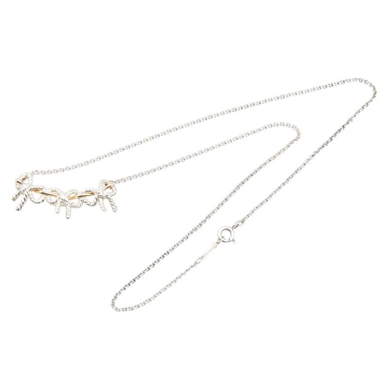 TIFFANY&Co.（ティファニー） トリプルリボン ネックレス シルバー