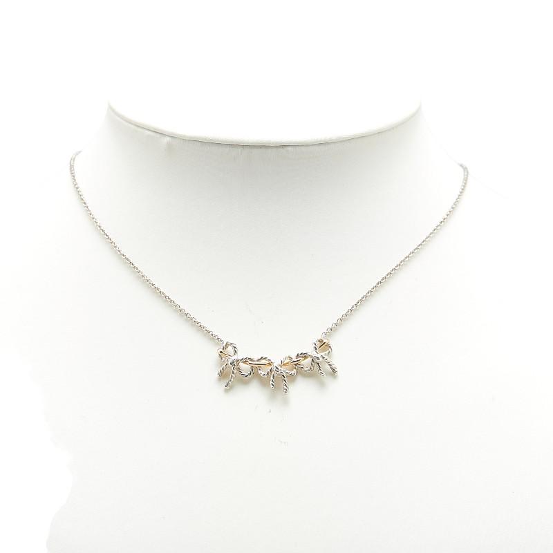 TIFFANY&Co.（ティファニー） トリプルリボン ネックレス シルバー