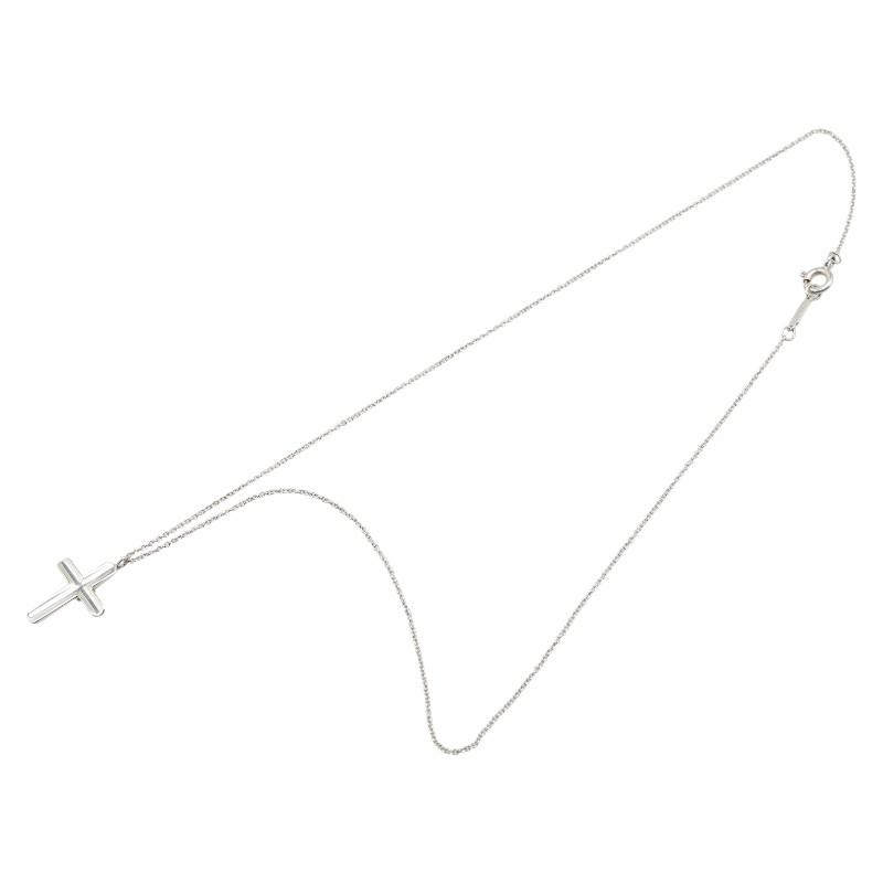 ティファニー　美品　クロス　ネックレス　十字架アクセサリーシルバーSV925 TIFFANY&Co.（ティファニー） クロス 十字架 モチーフ ネックレス