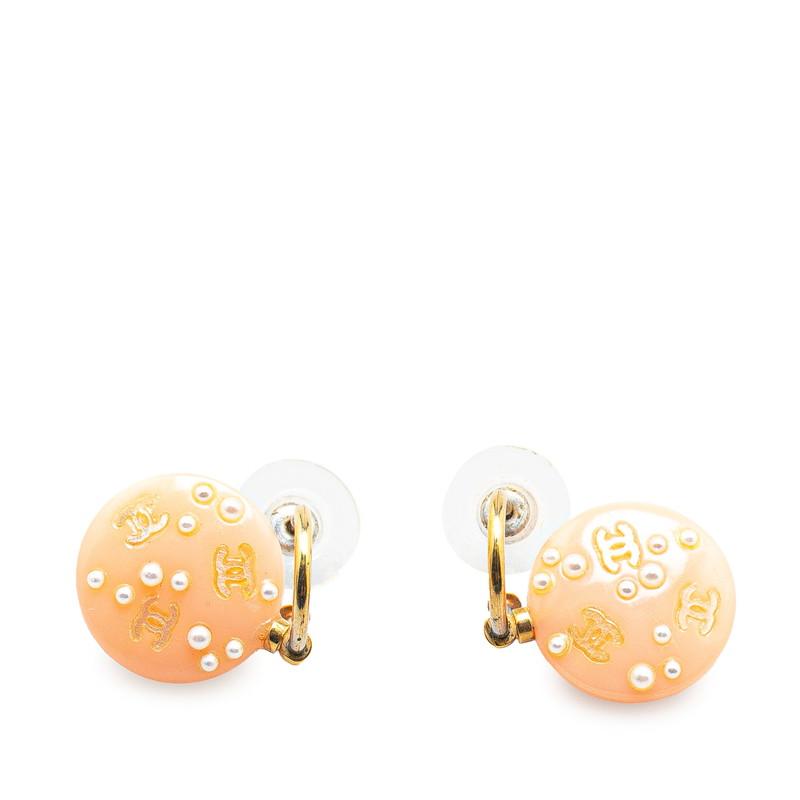 CHANEL シャネル ココマーク スイング スタッドピアス ピンク フェイク 