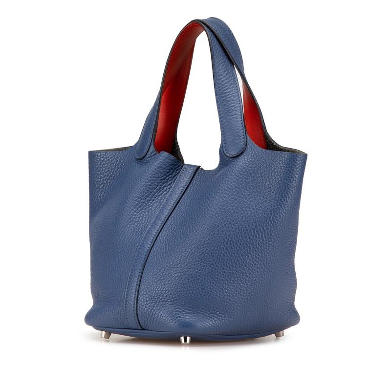 HERMES（エルメス） ピコタンロックPM エクラ ハンドバッグ ブルー 