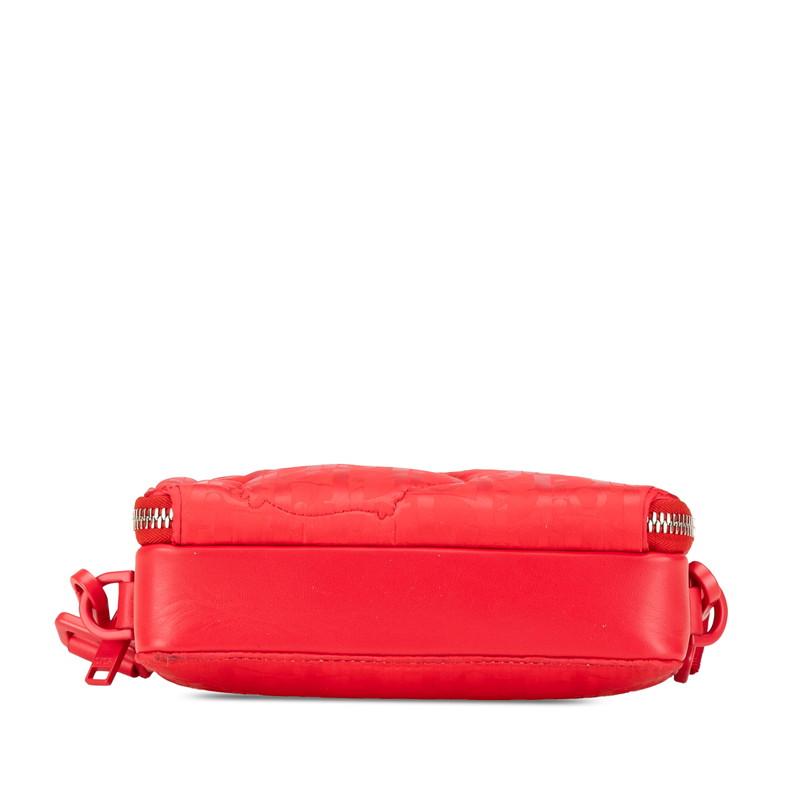 Dior キルティングレザー ミニバッグ レッドパウダー&ブラシ付き Dior キルティングレザー ミニバッグ レッドパウダー&ブラシ付き