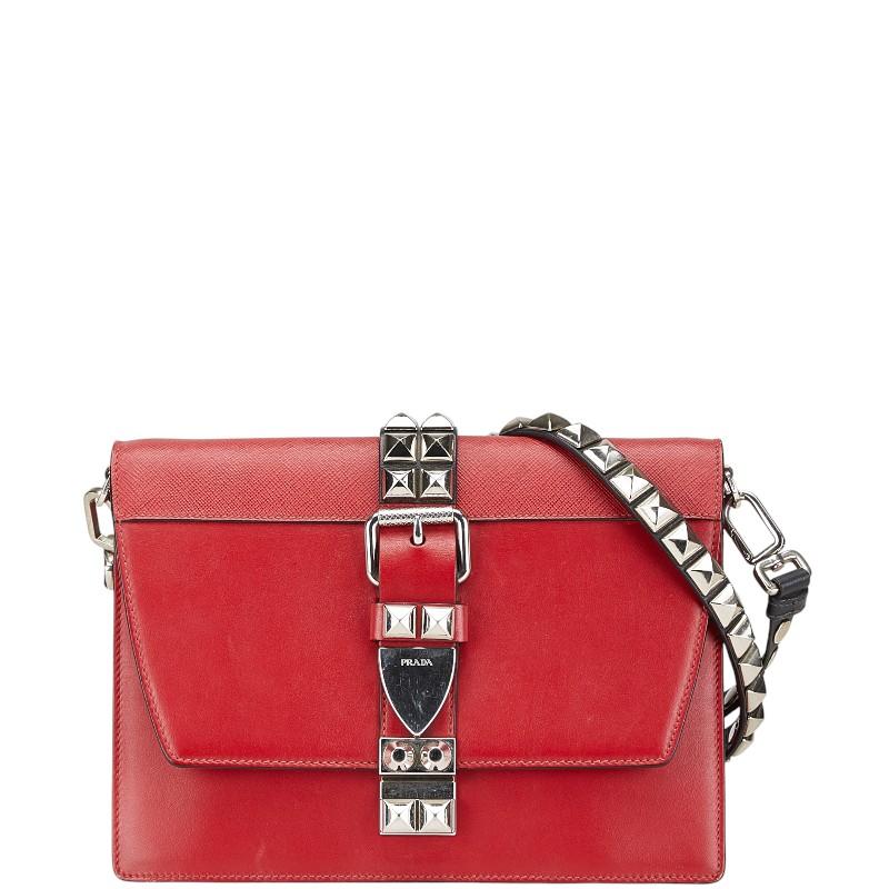 PRADA（プラダ） エレクトラ スタッズ 斜め掛け ショルダーバッグ