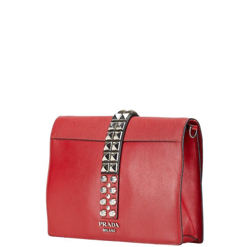 PRADA（プラダ） エレクトラ スタッズ 斜め掛け ショルダーバッグ