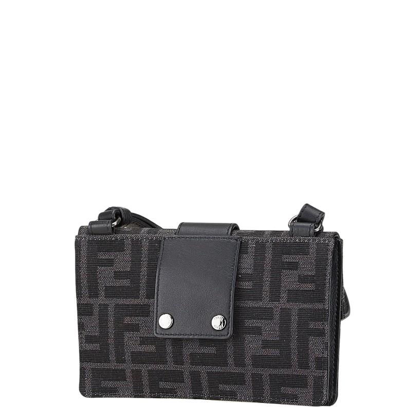 FENDI フェンディ ズッカ バゲット スリムクラッチ ショルダーバッグ 
