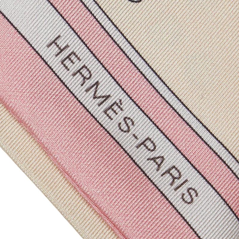 HERMES エルメス ツイリー GRAND TRALALA スカーフ ベージュ ピンク  