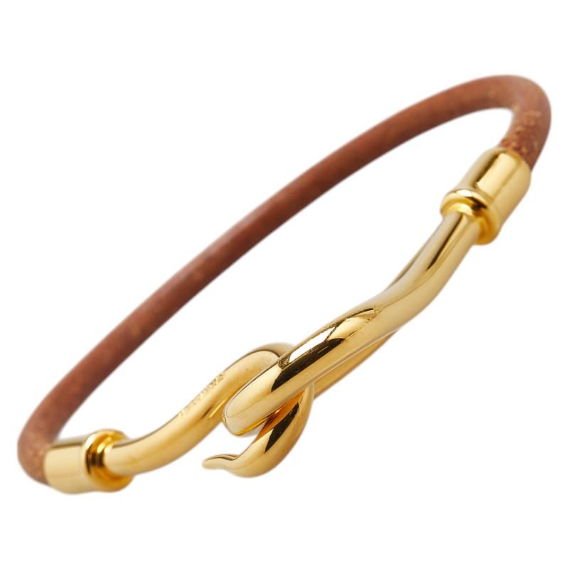 HERMES エルメス ジャンボブレス ブレスレット ブラウン ゴールド  