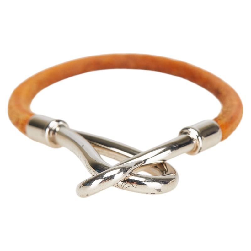 HERMES エルメス ジャンボブレス ブレスレット ブラウン シルバー  