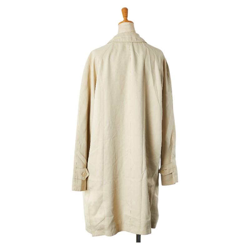 バーバリーズ　ステンカラーコート チェック　スプリングコート　ベージュ　S相当 BURBERRY バーバリー トレンチ コート メンズ ステンカラー