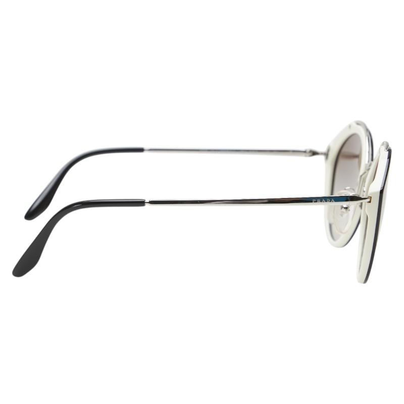 美品】プラダ サングラス ユニセックス シルバー 銀 グレー 灰