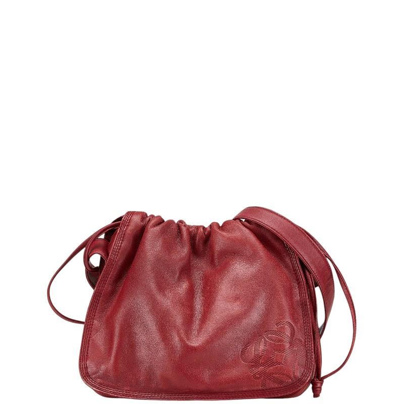 LOEWE（ロエベ） アナグラム 斜め掛け ショルダーバッグ レッド