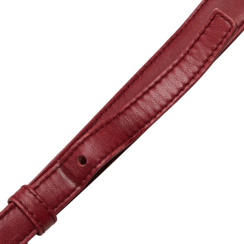 LOEWE（ロエベ） アナグラム 斜め掛け ショルダーバッグ レッド レザー