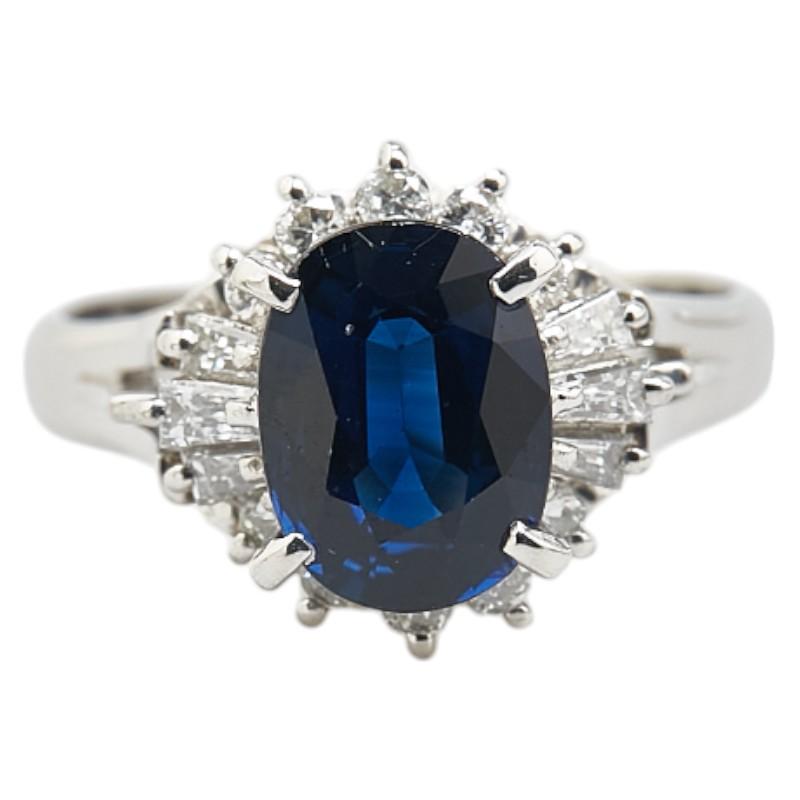 Pt900 プラチナ ブルーサファイア1.92ct ダイヤ0.46ct リング
