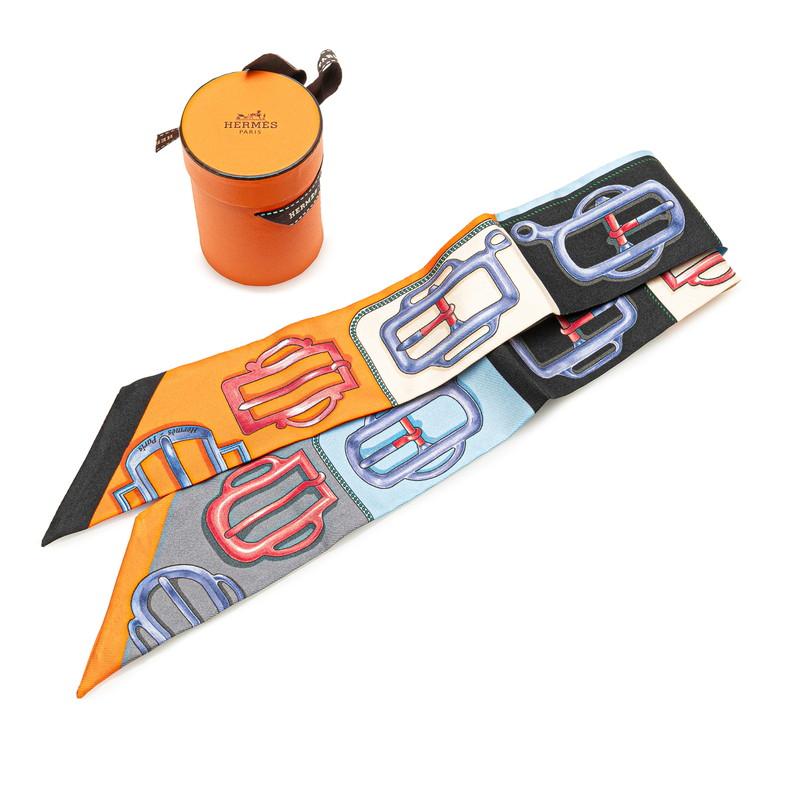 HERMES エルメス ツイリー Attelage アトラージュのバックル スカーフ  