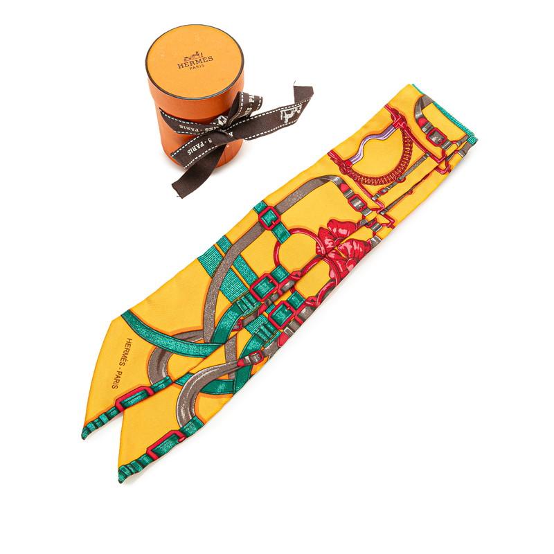 Hermes エルメス ツイリーカラフルベルトデザイン HERMES エルメス ツイリー ベルト リボン モチーフ スカーフ