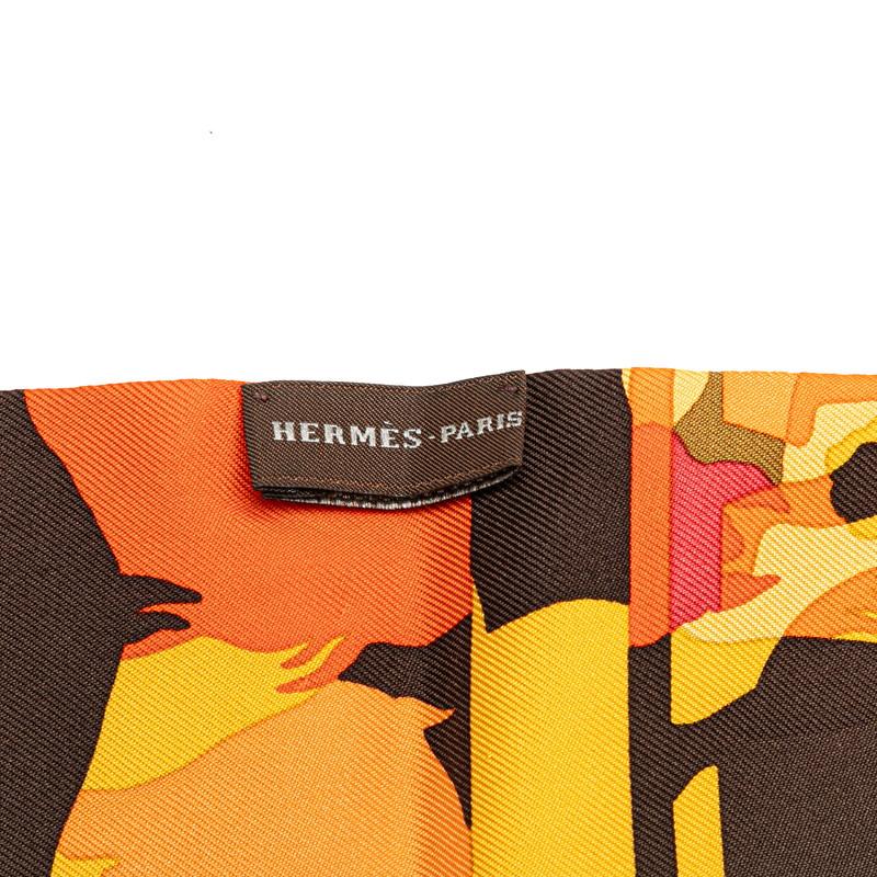 HERMES（エルメス） ツイリー 馬 シュバル ホース スカーフ オレンジ