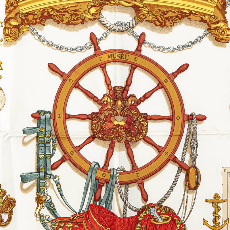 HERMES エルメス カレ90 BATEAU A VAPEUR DE JOUFFROY DABBANS 1784  