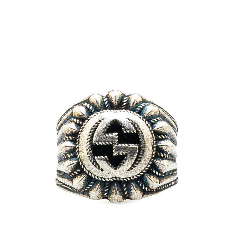 GUCCIグッチ インターロッキング　シルバー　925 リング 指輪　14号 Amazon.co.jp: [グッチ] 指輪 アクセサリー 455302 J8400 0811