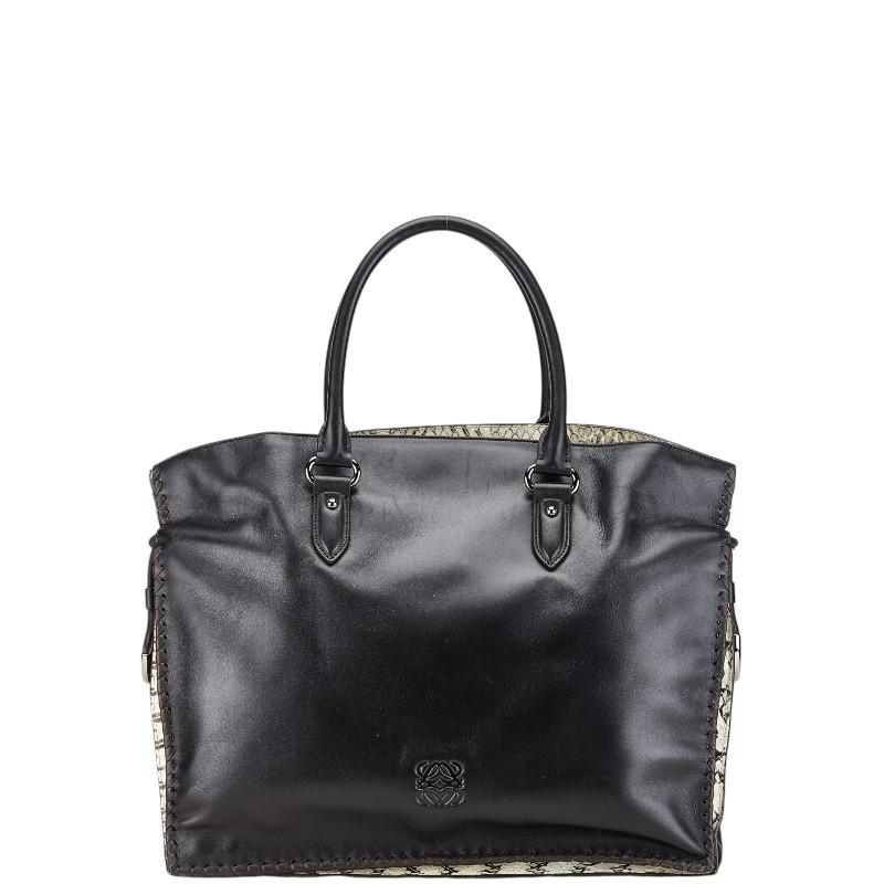LOEWE ロエベ アマソナ ステッチ パイソン ハンドバッグ トート LOEWE ロエベ アマソナ ステッチ パイソン ハンドバッグ トート