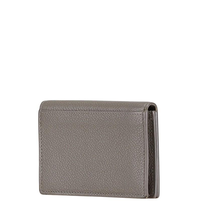 ASUS サンローラン カードケース パスケース 468994 グレー レザー  