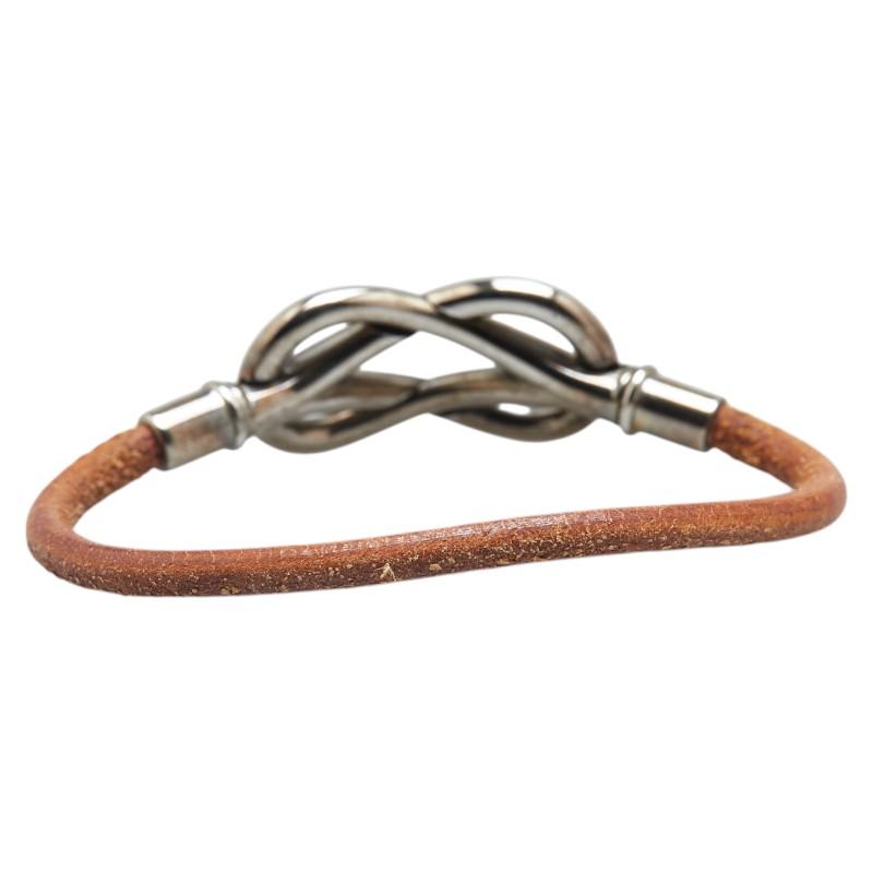 エルメス HERMESブレスレット アタメ ブラウン HERMES エルメス アタメ ブレスレット シルバー ブラウン メタル