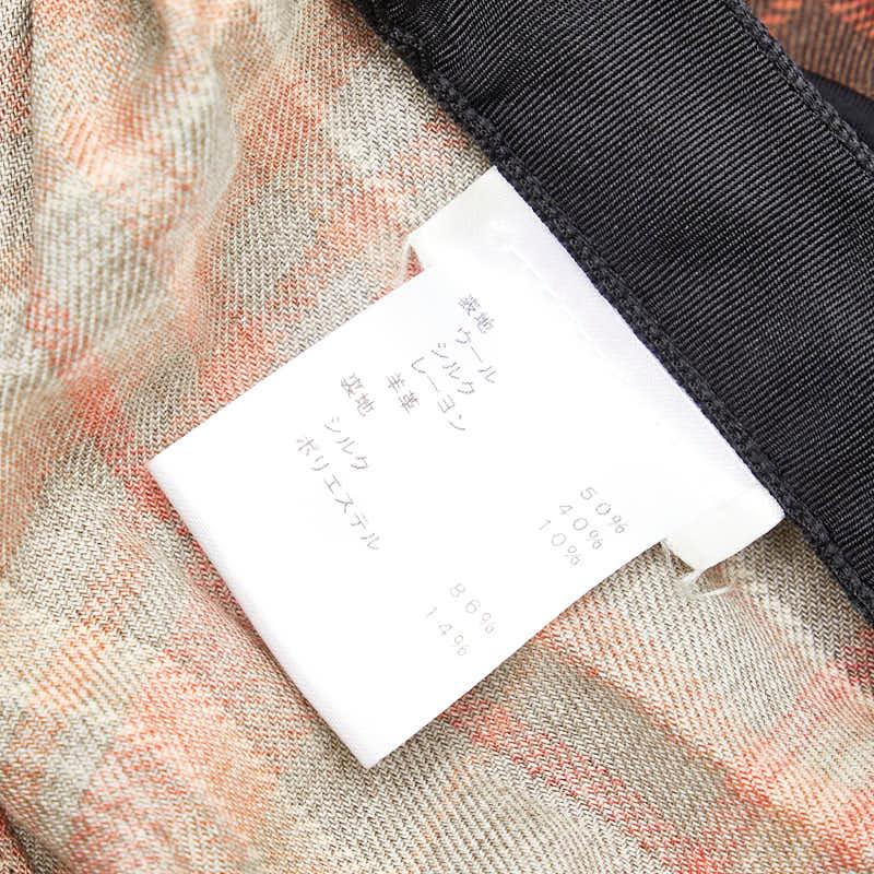 ルイ ヴィトン チェック ギャザー ブラウス サイズ：34 ブラック レッド マルチカラー ウール レザー レディース LOUIS VUITTON 【中古】 LOUIS VUITTON（ルイ・ヴィトン） ルイ ヴィトン チェック ギャザー