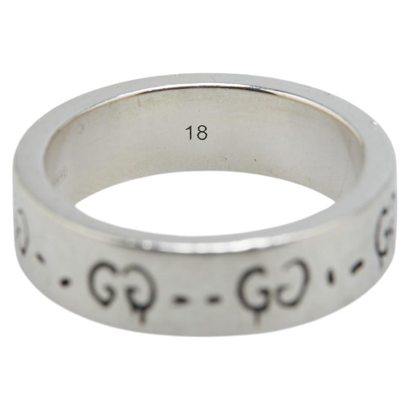 GUCCI グッチ GG ゴースト リング 指輪 #18 SV925 シルバー GUCCI グッチ GG ゴースト リング 指輪 #18 SV925 シルバー