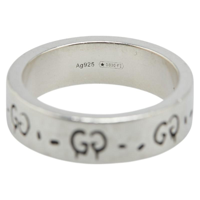 GUCCI グッチ GG ゴースト リング 指輪 #18 SV925 シルバー GUCCI グッチ GG ゴースト リング 指輪 #18 SV925 シルバー