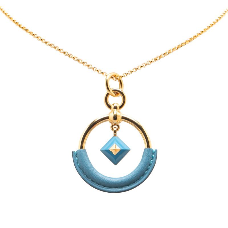 HERMES エルメス ループ メドール ネックレス ブルージーン HERMES エルメス ループ メドール ネックレス ブルージーン