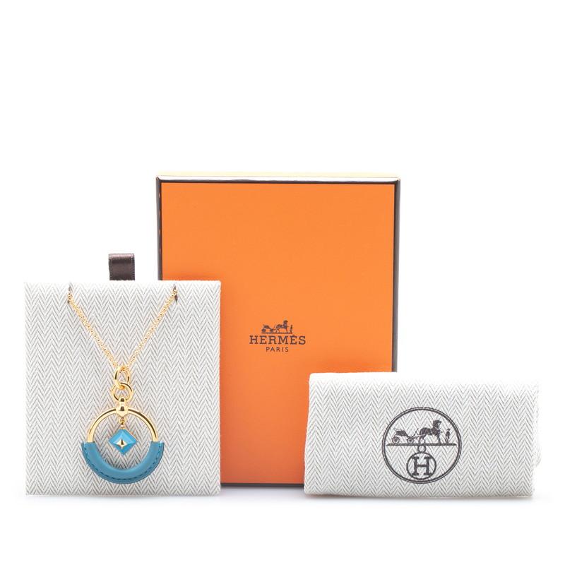 HERMES エルメス ループ メドール ネックレス ブルージーン HERMES エルメス ループ メドール ネックレス ブルージーン