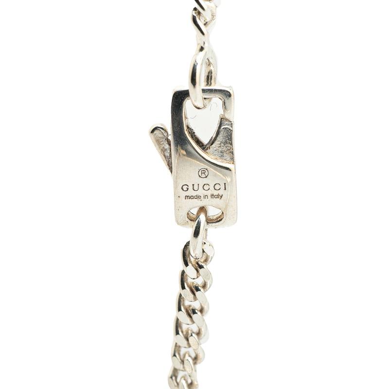 美品　グッチ　インターロッキングG ネックレス　シルバー　社外チェーン GUCCI（グッチ） インターロッキングG チェーン ペンダントネックレス
