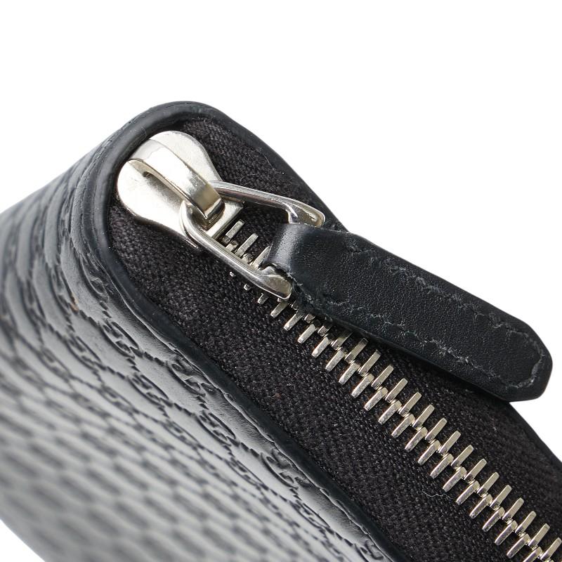 GUCCI グッチ マイクログッチシマ ラウンドファスナー 長財布 544473