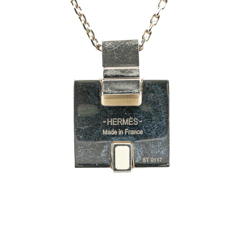 HERMES（エルメス） アイリーン ネックレス ホワイト シルバー メタル