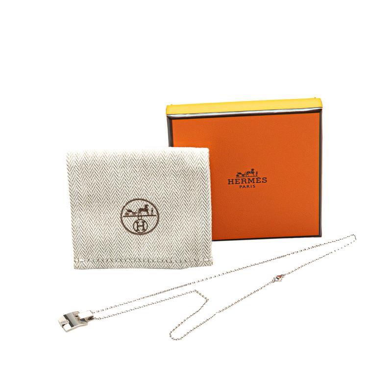 HERMES（エルメス） アイリーン ネックレス ホワイト シルバー メタル