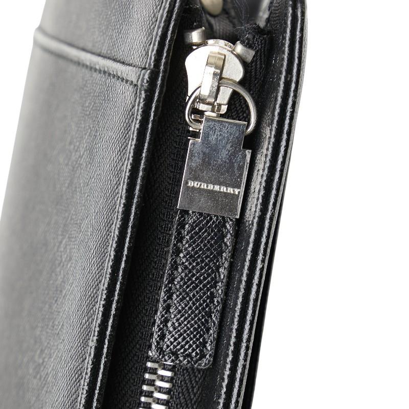 ✨️極美品 バーバリー クラッチバッグ セカンドバッグ ブラック ロゴ レザー BURBERRY バーバリー クラッチバッグ レザー ブラック