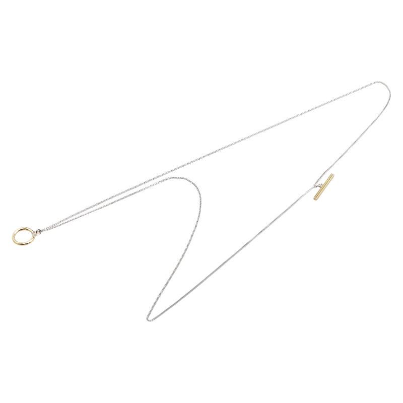 LOEWE（ロエベ） ネックレス ダブルチェーン シルバー ゴールド SV925
