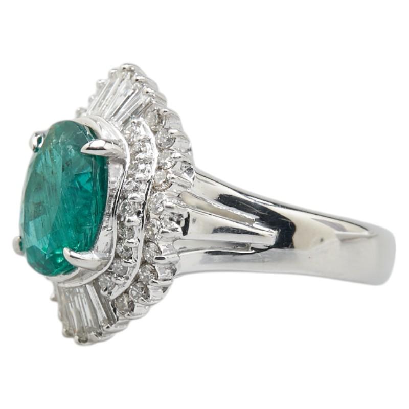 Pt900 プラチナ エメラルド2.75ct ダイヤ0.69ct リング 指輪  