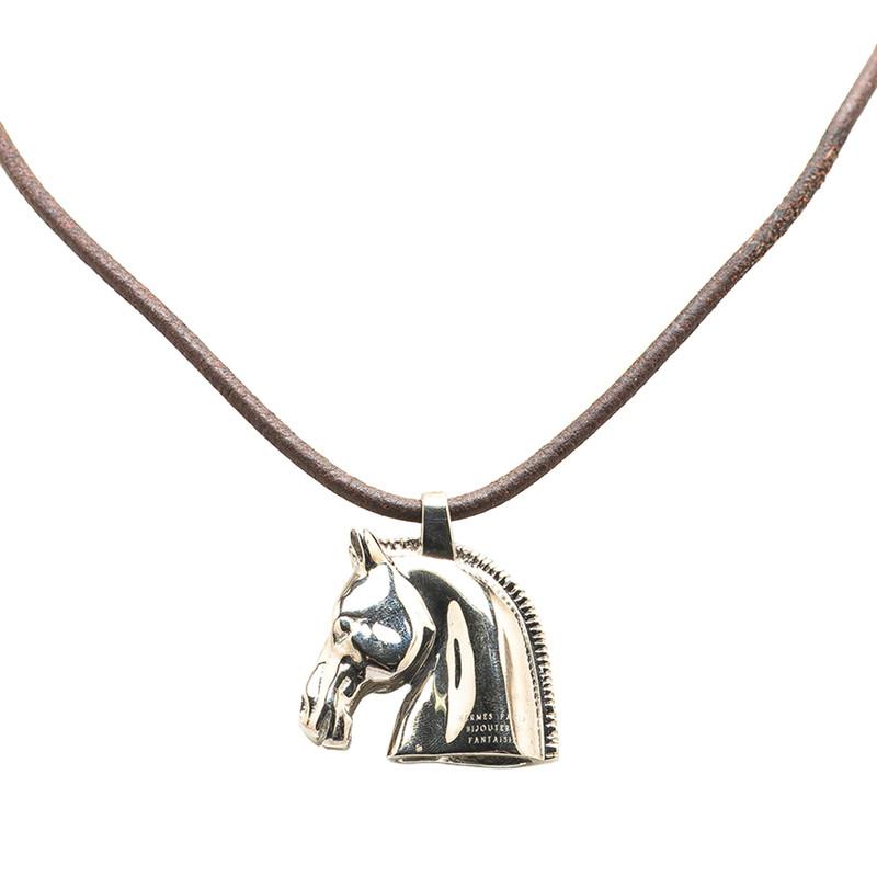 HERMES エルメス ペンダントトップ シュバル ホース メタル HERMES エルメス シュバルツホース トップ ネックレス シルバー