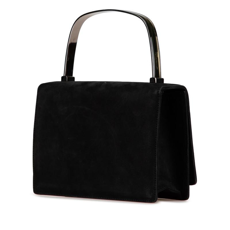 Salvatore Ferragamo◇クロコ型押し・トートバッグ/レザー/BLK/無地/BK
