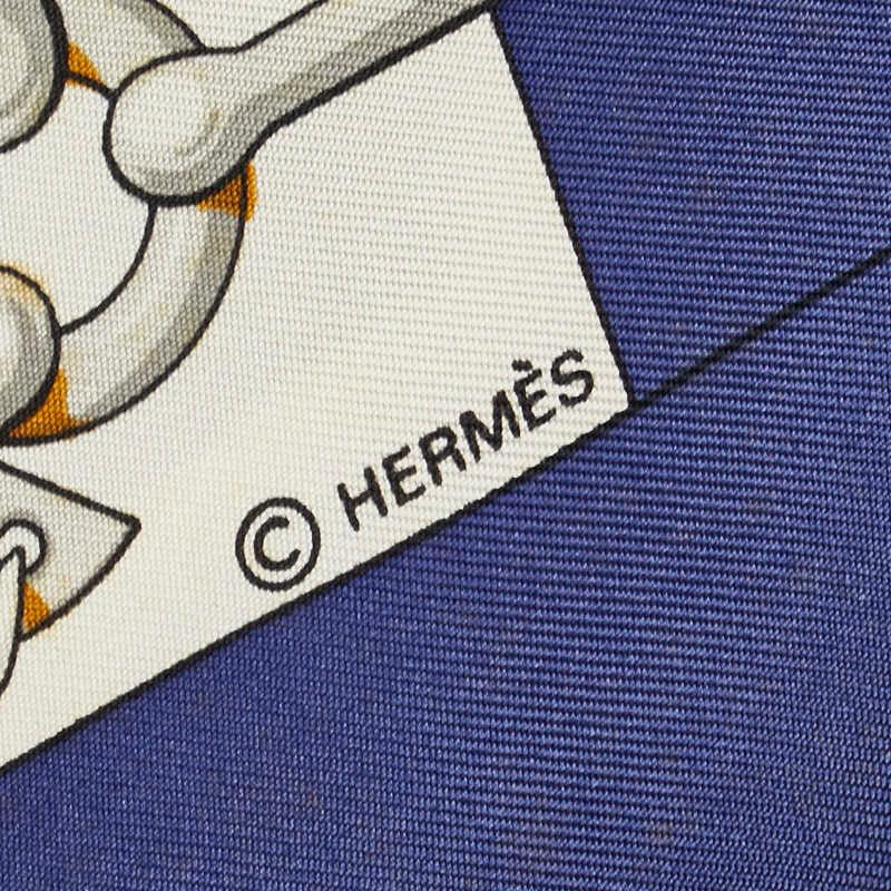 エルメス カレ90 Cliquetis 剣柄 ネイビー シルク HERMES HERMES（エルメス） カレ90 Cliquetis カチカチ 剣柄 スカーフ