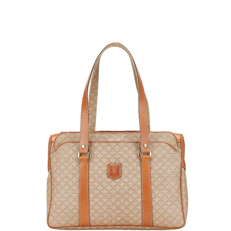 CELINE（セリーヌ） マカダム ハンドバッグ トートバッグ ベージュ 